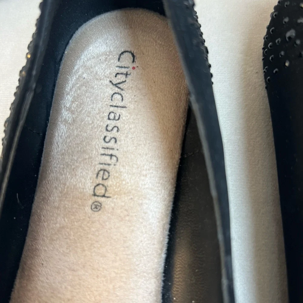 Cityclassified‎ Black Studded Women's Flats Size 7